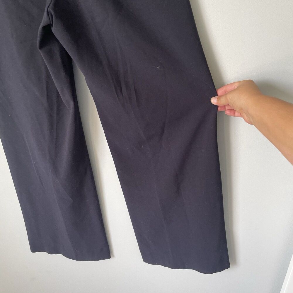 Abercrombie & Fitch High-Rise Wide Leg Dress Pants Navy Blue Pleated Size 6 - Picture 8 of 13